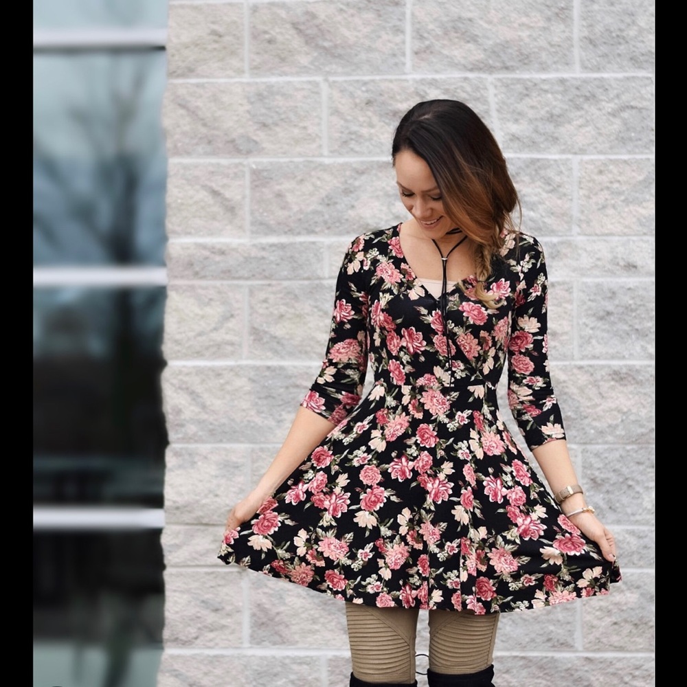 Floral Mini Skater Dress